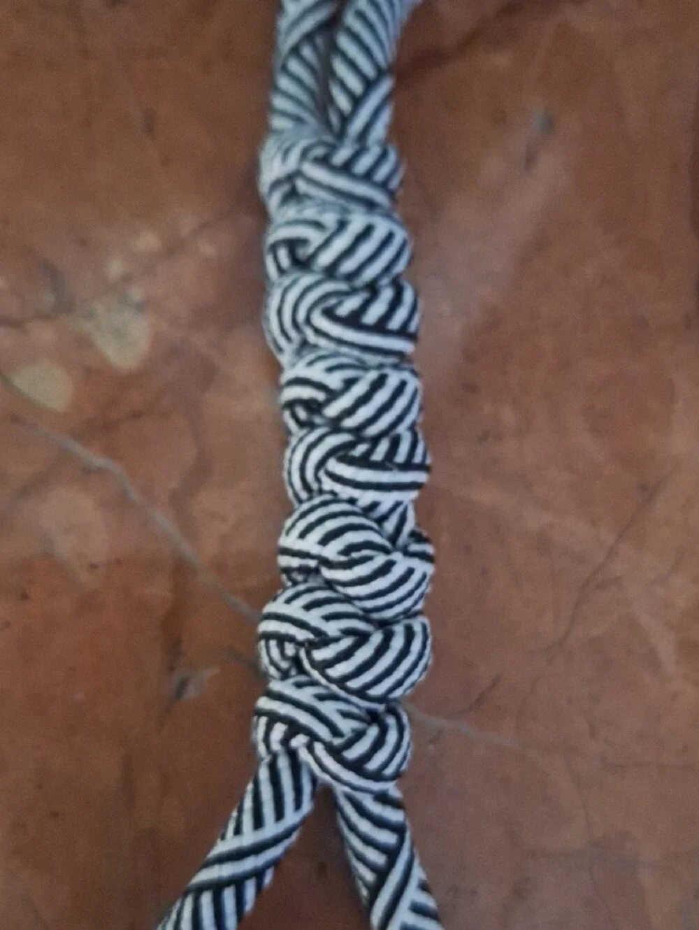 Boho Black & White Braided Tassel Bag Charm Keychain with Feather Charms